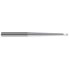 Harvey Tool - Ball End Mills; Mill Diameter (Inch): 1/4 ; Mill Diameter (Decimal Inch): 0.2500 ; Number of Flutes: 2 ; Length of Cut (Decimal Inch): 0.2000 ; Material: Solid Carbide ; Overall Length (Inch): 2-1/2 - Exact Industrial Supply