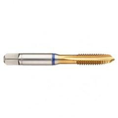 14702 3B 3-Flute Cobalt Blue Ring Spiral Point Plug Tap-TiN - Americas Industrial Supply