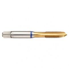 42437 3B 3-Flute Cobalt Blue Ring Spiral Point Plug Tap-TiN - Americas Industrial Supply