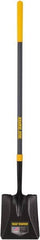 True Temper - 10-3/8" High x 9-3/4" Wide Square Steel Shovel - 47" Long Fiberglass Straight Handle, Turned - Americas Industrial Supply