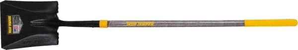 True Temper - 10-3/8" High x 9-3/4" Wide Square Steel Shovel - 45" Long Wood Straight Handle, Turned - Americas Industrial Supply