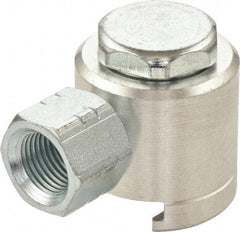 Umeta - 1" Long, 1/8 Thread, Aluminum Grease Gun Button-Head Coupler - NPT (F) Thread - Americas Industrial Supply