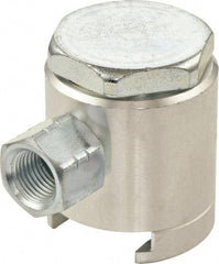 Umeta - 1-1/2" Long, 1/8 Thread, Aluminum Grease Gun Button-Head Coupler - NPT (F) Thread - Americas Industrial Supply