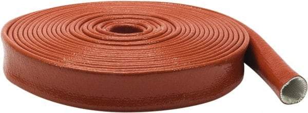 Atlantex - 1-3/4" ID Red/Orange Knit Firesleeve for Hoses - 50' Long, -65 to 500°F - Americas Industrial Supply