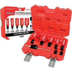 Freud - Hole Saw Kits Minimum Saw Diameter (Inch): 7/8 Maximum Saw Diameter (Inch): 2 - Americas Industrial Supply