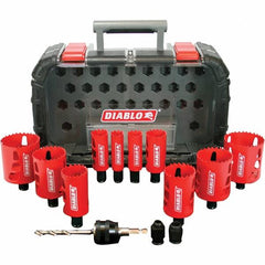 Freud - Hole Saw Kits Minimum Saw Diameter (Inch): 7/8 Maximum Saw Diameter (Inch): 2-9/16 - Americas Industrial Supply