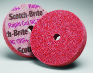 8 x 1 x 1" - 7CCRS+ Grit - Scotch-Brite™ Rapid Cut Unitized Wheel - Americas Industrial Supply