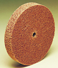 3 x 3/4 x 3/8" - 7AMED Grade - Scotch-Brite™ Cut & Polish Unitized Wheel - Americas Industrial Supply