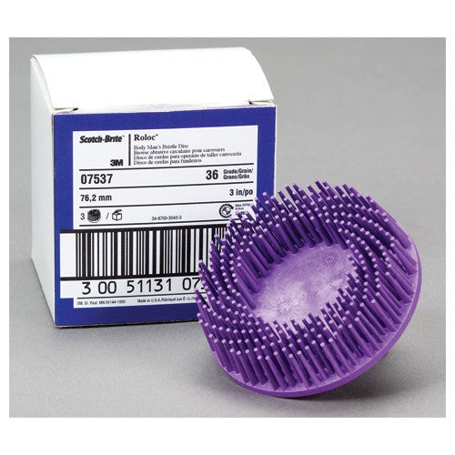Scotch-Brite Roloc Body Man's Bristle Disc 07536 RD-ZB 36 2″ - Americas Industrial Supply