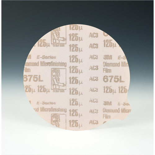 3M Diamond Microfinishing Film PSA Disc 675L 125 Mic 6″ × 1/2″ - Exact Industrial Supply