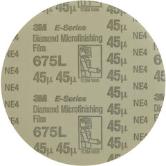 3M Diamond Microfinishing Film Disc 675L 45 Mic 12″ x NH Die 1200B - Exact Industrial Supply