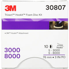 3M Trizact Hookit Foam Disc 30802 Kit 6″ 3000 and 8000 - Exact Industrial Supply
