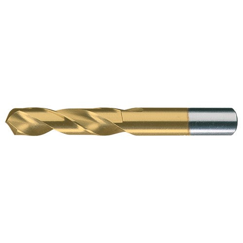 17/64 RHS / RHC HSS 118 Degree Radial Point General Purpose Screw Machine Drill - TiN - Exact Industrial Supply