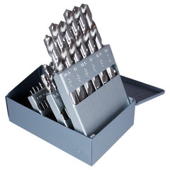 ‎1mm-13mm RHS / RHC HSS 118 Degree Radial Point General Purpose Jobber Length Drill Set - Bright