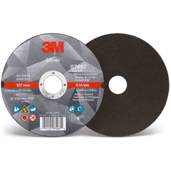 3M Silver Depressed Center Grinding Wheel 87452 T27 9″ × 1/4″ × 7/8″ - Americas Industrial Supply