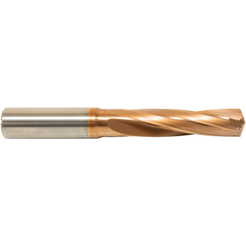 17/64″ Dia. × 8 mm Shank × 34 mm Flute Length × 79 mm OAL, 3xD, 135°, ZrCN, 2 Flute, Coolant Thru, Round Solid Carbide Drill Series/List #NG05