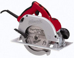 Milwaukee Tool - 15 Amps, 7-1/4" Blade Diam, 5,800 RPM, Electric Circular Saw - 120 Volts, 3.25 hp, 9' Cord Length, 5/8" Arbor Hole, Right Blade - Americas Industrial Supply