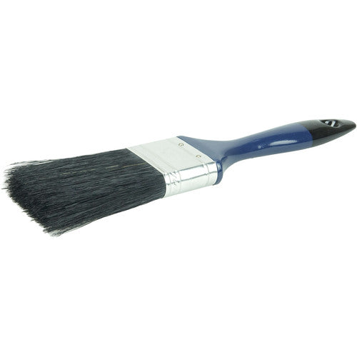2″ Varnish Brush, Black China Bristle Fill, 3″ Trim Length, Blue Foam Handle - Americas Industrial Supply