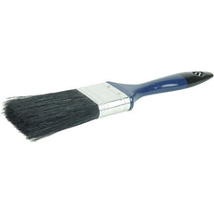 2″ Varnish Brush, Black China Bristle Fill, 3″ Trim Length, Blue Foam Handle - Americas Industrial Supply