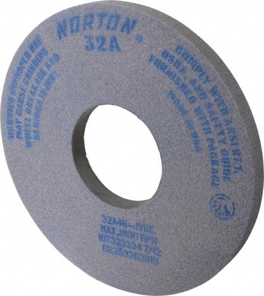 Norton - 14" Diam x 5" Hole x 1" Thick, J Hardness, 46 Grit Surface Grinding Wheel - Aluminum Oxide, Type 1, Coarse Grade, 1,800 Max RPM, Vitrified Bond, No Recess - Americas Industrial Supply