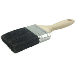 3″ Wall Paint Brush, Black China Bristle Fill, 3-1/4″ Trim Length, Sanded Wood Handle - Americas Industrial Supply