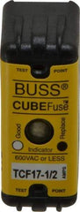 Cooper Bussmann - 300 VDC, 600 VAC, 17.5 Amp, Time Delay General Purpose Fuse - Plug-in Mount, 1-7/8" OAL, 100 at DC, 200 (CSA RMS), 300 (UL RMS) kA Rating - Americas Industrial Supply