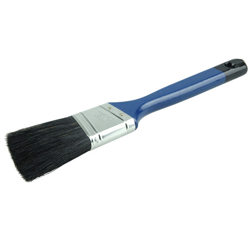 1-1/2″ Angled Sash Brush, Black China Bristle, 2-1/4″ Trim Length, Blue Foam Handle - Americas Industrial Supply