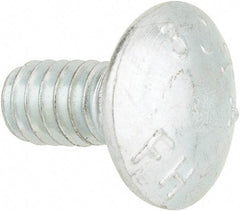 Value Collection - 1/4-20 UNC 1/2" Length Under Head, Standard Square Neck, Carriage Bolt - Grade 2 Steel, Zinc-Plated Finish - Americas Industrial Supply