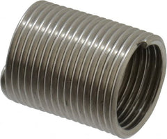 Recoil - M10x1.00 Metric Extra Fine, 20mm OAL, Free Running Helical Insert - 16-1/2 Free Coils, Tanged, Stainless Steel, Bright Finish, 2D Insert Length - Americas Industrial Supply