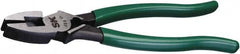 SK - 8-3/4" OAL, 2-3/4" Jaw Length, Side Cutting Flared Tip Pliers - Cutter Jaw, Vinyl Coated Handles - Americas Industrial Supply