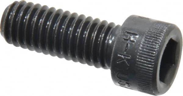 Made in USA - 3/8-16 UNC Hex Socket Drive, Socket Cap Screw - Alloy Steel, Black Oxide Finish, Fully Threaded, 1" Length Under Head - Americas Industrial Supply