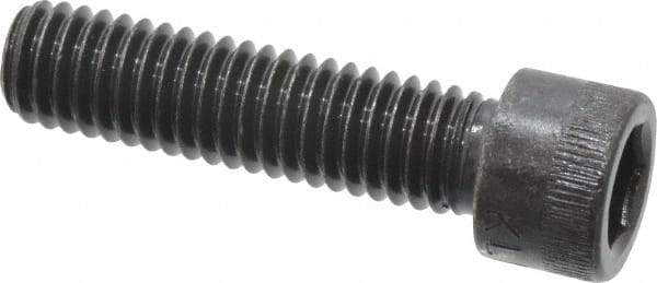 Made in USA - 3/8-16 UNC Hex Socket Drive, Socket Cap Screw - Alloy Steel, Black Oxide Finish, Fully Threaded, 1-1/2" Length Under Head - Americas Industrial Supply