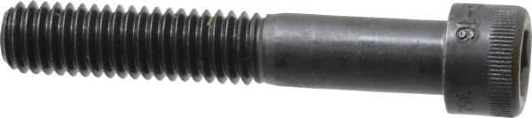 Made in USA - 3/8-16 UNC Hex Socket Drive, Socket Cap Screw - Alloy Steel, Black Oxide Finish, Partially Threaded, 2-1/4" Length Under Head - Americas Industrial Supply