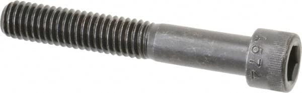 Made in USA - 3/8-16 UNC Hex Socket Drive, Socket Cap Screw - Alloy Steel, Black Oxide Finish, Partially Threaded, 2-1/2" Length Under Head - Americas Industrial Supply