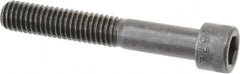Made in USA - 3/8-16 UNC Hex Socket Drive, Socket Cap Screw - Alloy Steel, Black Oxide Finish, Partially Threaded, 2-1/2" Length Under Head - Americas Industrial Supply