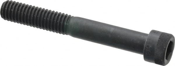 Made in USA - 3/8-16 UNC Hex Socket Drive, Socket Cap Screw - Alloy Steel, Black Oxide Finish, Partially Threaded, 2-3/4" Length Under Head - Americas Industrial Supply