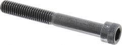 Made in USA - 3/8-16 UNC Hex Socket Drive, Socket Cap Screw - Alloy Steel, Black Oxide Finish, Partially Threaded, 3" Length Under Head - Americas Industrial Supply