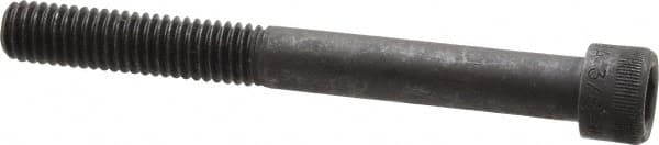 Made in USA - 3/8-16 UNC Hex Socket Drive, Socket Cap Screw - Alloy Steel, Black Oxide Finish, Partially Threaded, 3-1/2" Length Under Head - Americas Industrial Supply