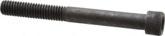 Made in USA - 3/8-16 UNC Hex Socket Drive, Socket Cap Screw - Alloy Steel, Black Oxide Finish, Partially Threaded, 3-1/2" Length Under Head - Americas Industrial Supply