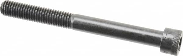 Made in USA - 1/2-13 UNC Hex Socket Drive, Socket Cap Screw - Alloy Steel, Black Oxide Finish, Partially Threaded, 5" Length Under Head - Americas Industrial Supply