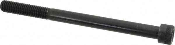 Made in USA - 1/2-13 UNC Hex Socket Drive, Socket Cap Screw - Alloy Steel, Black Oxide Finish, Partially Threaded, 6-1/2" Length Under Head - Americas Industrial Supply