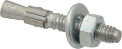 Red Head - 1/4" Diam, 1/4-20, 1-3/4" OAL, Grade 3, Wedge Expansion Concrete Anchor - Steel, Zinc Plated, 3/4" Thread Length, Tie Wire Head, 1/4" Drill - Americas Industrial Supply