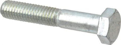 Value Collection - M8x1.25mm Metric Coarse, 45mm Length Under Head Hex Head Cap Screw - Partially Threaded, Grade 10.9 Alloy Steel, Zinc-Plated Finish, 13mm Hex - Americas Industrial Supply