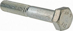 Value Collection - M8x1.25mm Metric Coarse, 50mm Length Under Head Hex Head Cap Screw - Partially Threaded, Grade 10.9 Alloy Steel, Zinc-Plated Finish, 13mm Hex - Americas Industrial Supply