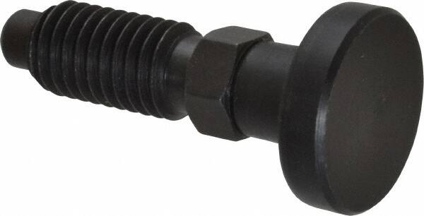 Gibraltar - 1/2-13, 1" Thread Length, 0.31" Max Plunger Diam, 0.5 Lb Init to 1.75 Lb Final End Force, Knob Handle Plunger - Delrin Knob, 1-1/4" Body Length, 1" Length Under Head/Shoulder, 1/4" Plunger Projection - Americas Industrial Supply