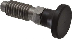 Gibraltar - 3/8-16, 3/4" Thread Length, 1/4" Max Plunger Diam, 0.25 Lb Init to 2 Lb Final End Force, Knob Handle Plunger - Delrin Knob, 0.94" Body Length, 3/4" Length Under Head/Shoulder, 0.18" Plunger Projection - Americas Industrial Supply