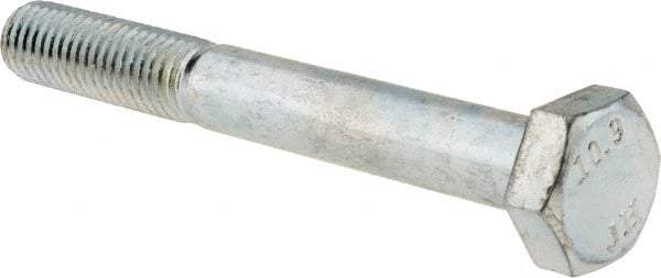 Value Collection - M10x1.50mm Metric Coarse, 80mm Length Under Head Hex Head Cap Screw - Partially Threaded, Grade 10.9 Alloy Steel, Zinc-Plated Finish, 16mm Hex - Americas Industrial Supply