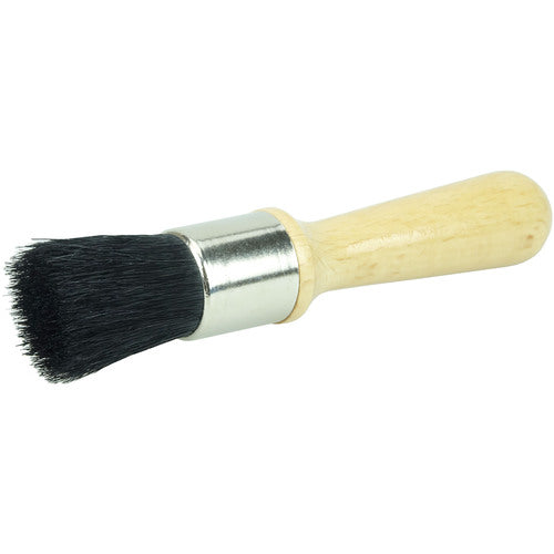 1″ Stencil Brush, China Bristle, 1-3/8″ Trim Length, Lacquered Wood Handle - Americas Industrial Supply