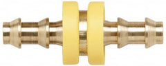 Coilhose Pneumatics - 1/2" ID Barbed Push On Splicer - Brass - Americas Industrial Supply