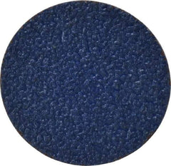 Norton - 3" Disc Diam, 24 Grit, Zirconia Alumina Quick Change Disc - Type R Attaching System, Coated, Blue, Very Coarse Grade, 20,000 RPM, R821 Series - Americas Industrial Supply
